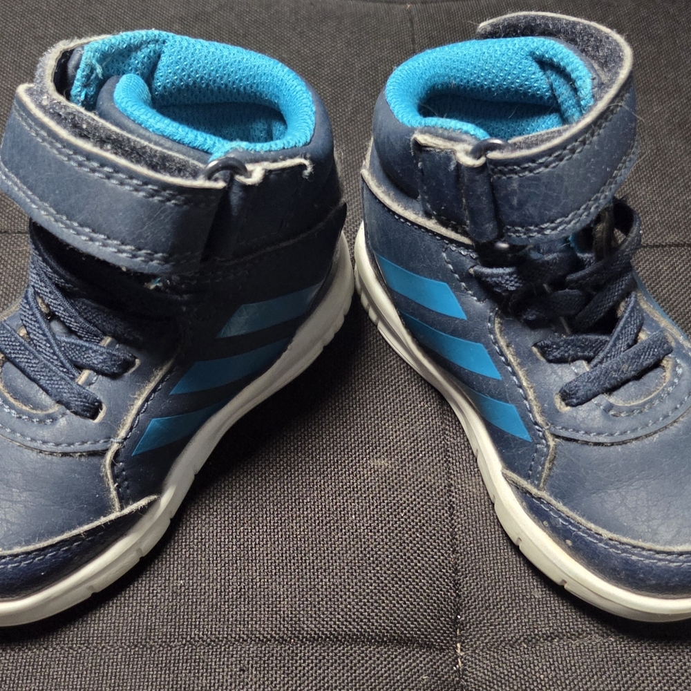 adidas Kids Navy and Teal High-Top Sneakers